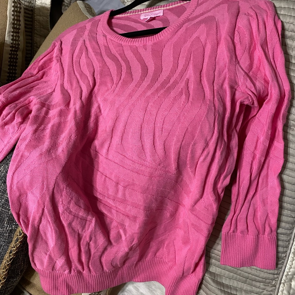 Lilly Pulitzer Pink Crew Neck Sweater
